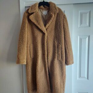LOFT Women's Teddy Bear Shaggy Coat - Size L